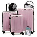 NONSTOP New York Elite Luggage Expandable Lightweight Spinner Wheels hard side shell Travel Suitcase Set, TSA Lock, Double USB Port, 3 packing cubes