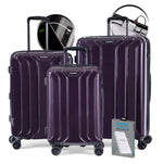 NONSTOP New York Elite Luggage Expandable Lightweight Spinner Wheels hard side shell Travel Suitcase Set, TSA Lock, Double USB Port, 3 packing cubes