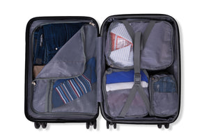 NONSTOP New York Elite Luggage Expandable Lightweight Spinner Wheels hard side shell Travel Suitcase Set, TSA Lock, Double USB Port, 3 packing cubes