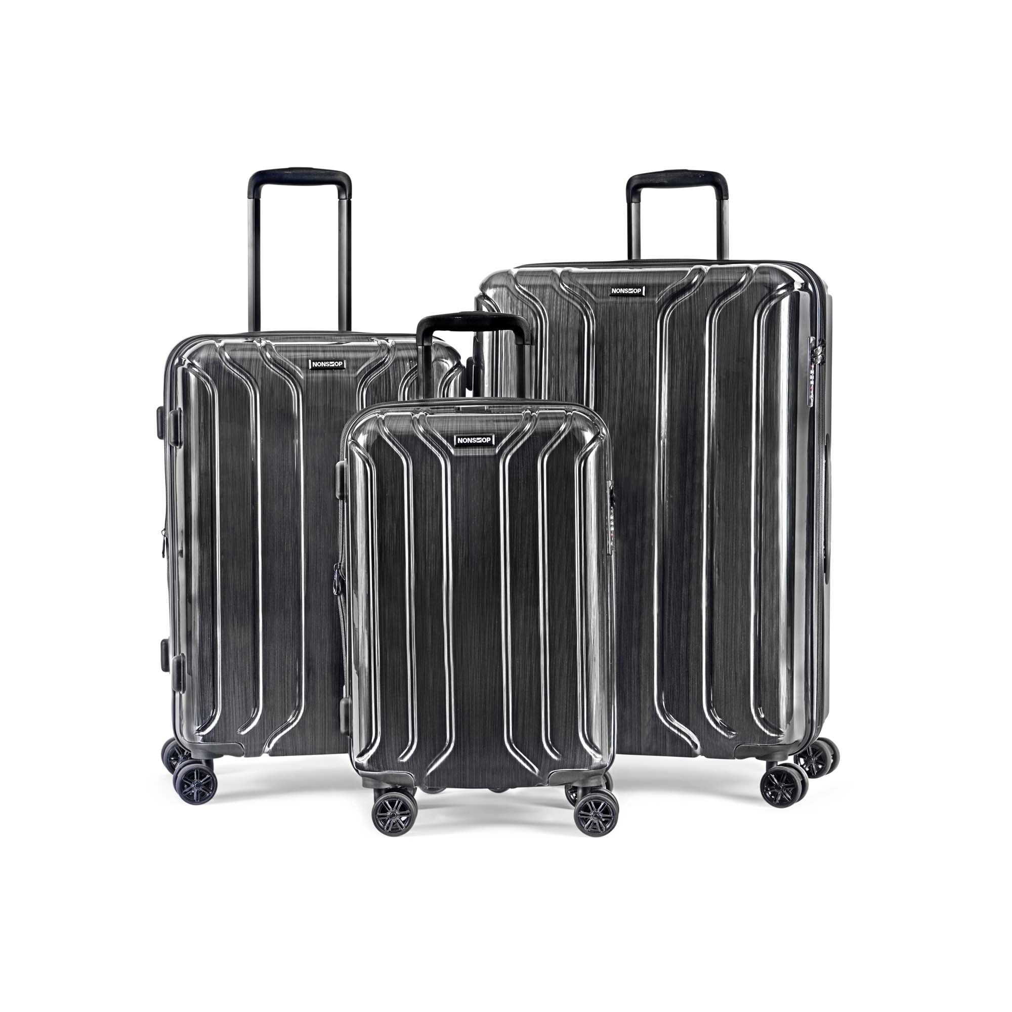 NONSTOP New York Elite Luggage Expandable Lightweight Spinner Wheels hard side shell Travel Suitcase Set, TSA Lock, Double USB Port, 3 packing cubes