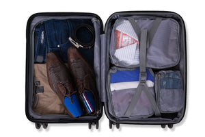 NONSTOP New York Elite Luggage Expandable Lightweight Spinner Wheels hard side shell Travel Suitcase Set, TSA Lock, Double USB Port, 3 packing cubes