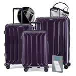 gallery|NS-NYE181-401+5KSL-08|Plum|3-piece Set (20/24/28) W/Power Bank|image-1
