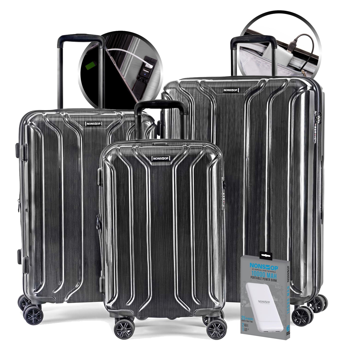 gallery|NS-NYE181-801+5KSL-08|Charcoal|3-piece Set (20/24/28) W/Power Bank|image-1