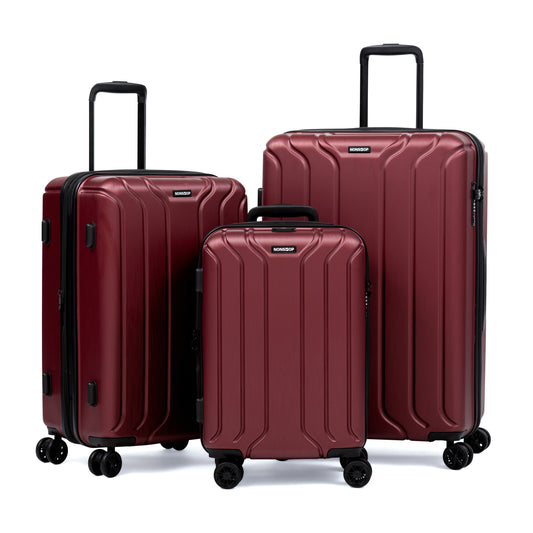 NEW YORK 3 Piece Set (20"/24"/28") 4-Wheel Luggage Set + 3 packing cubes
