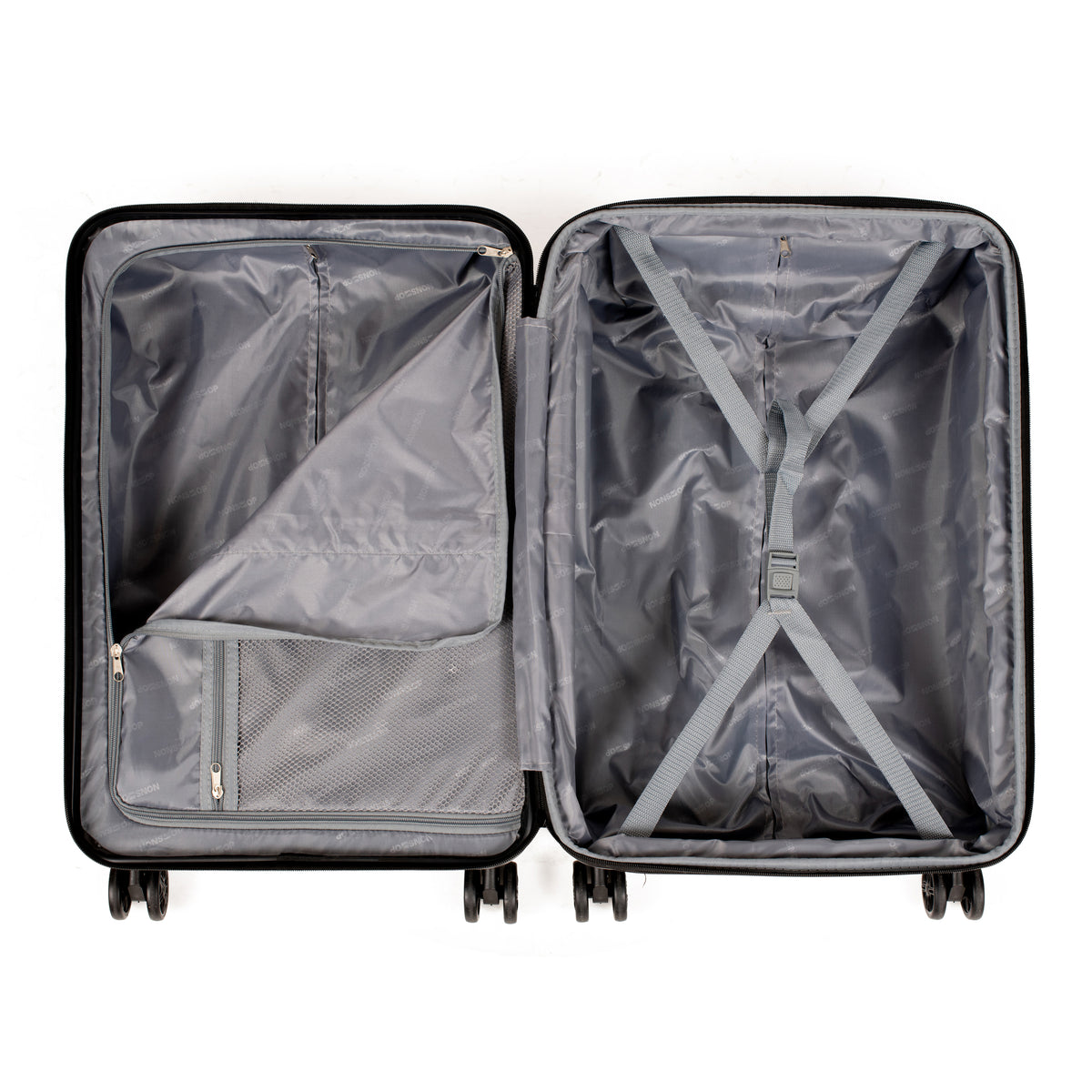 NEW YORK 3 Piece Set (20"/24"/28") 4-Wheel Luggage Set + 3 packing cubes