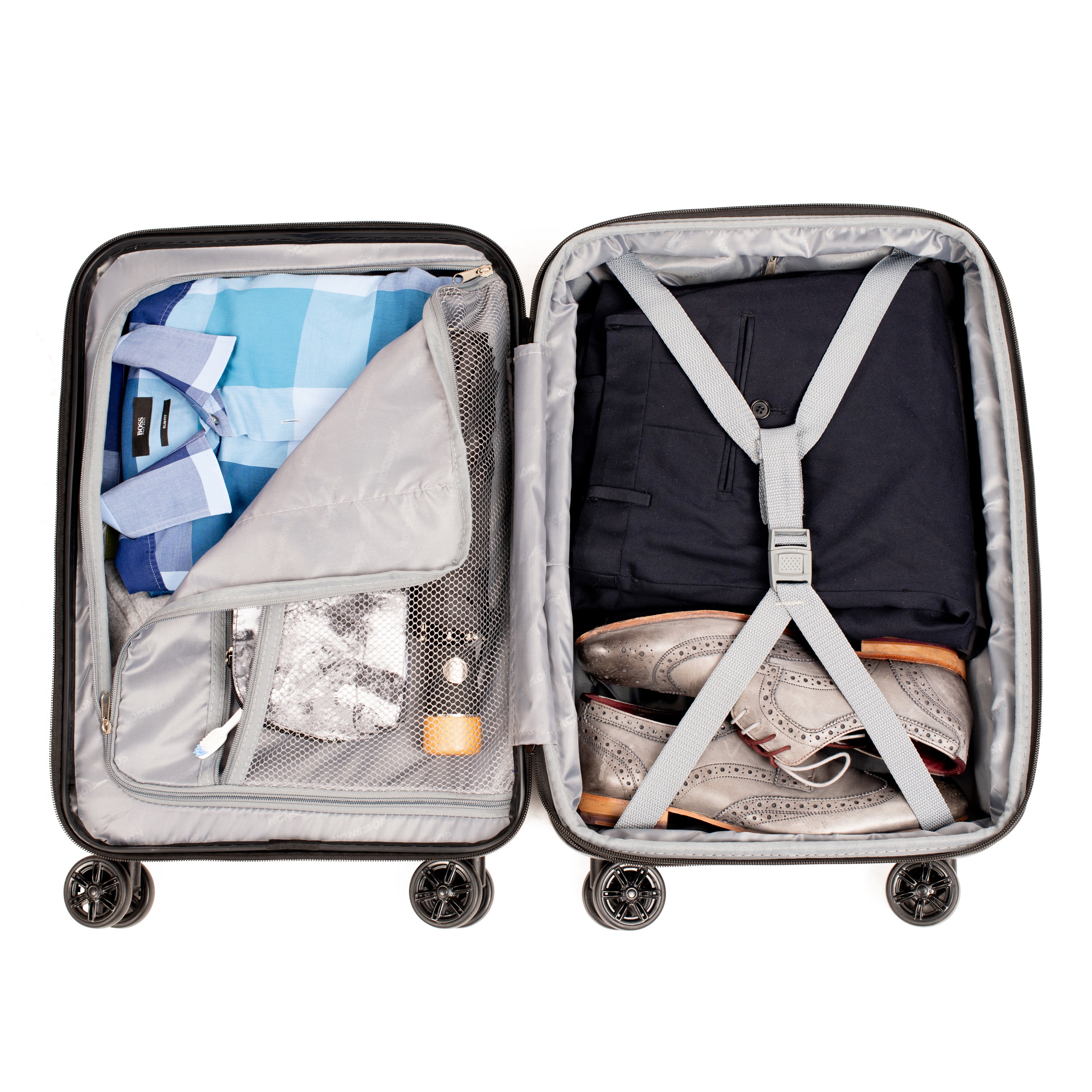 NONSTOP To New York 20-Inch Expandable Spinner with TSA Lock and Double USB Port
