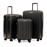 NEW YORK 3 Piece Set (20"/24"/28") 4-Wheel Luggage Set + 2 packing cubes