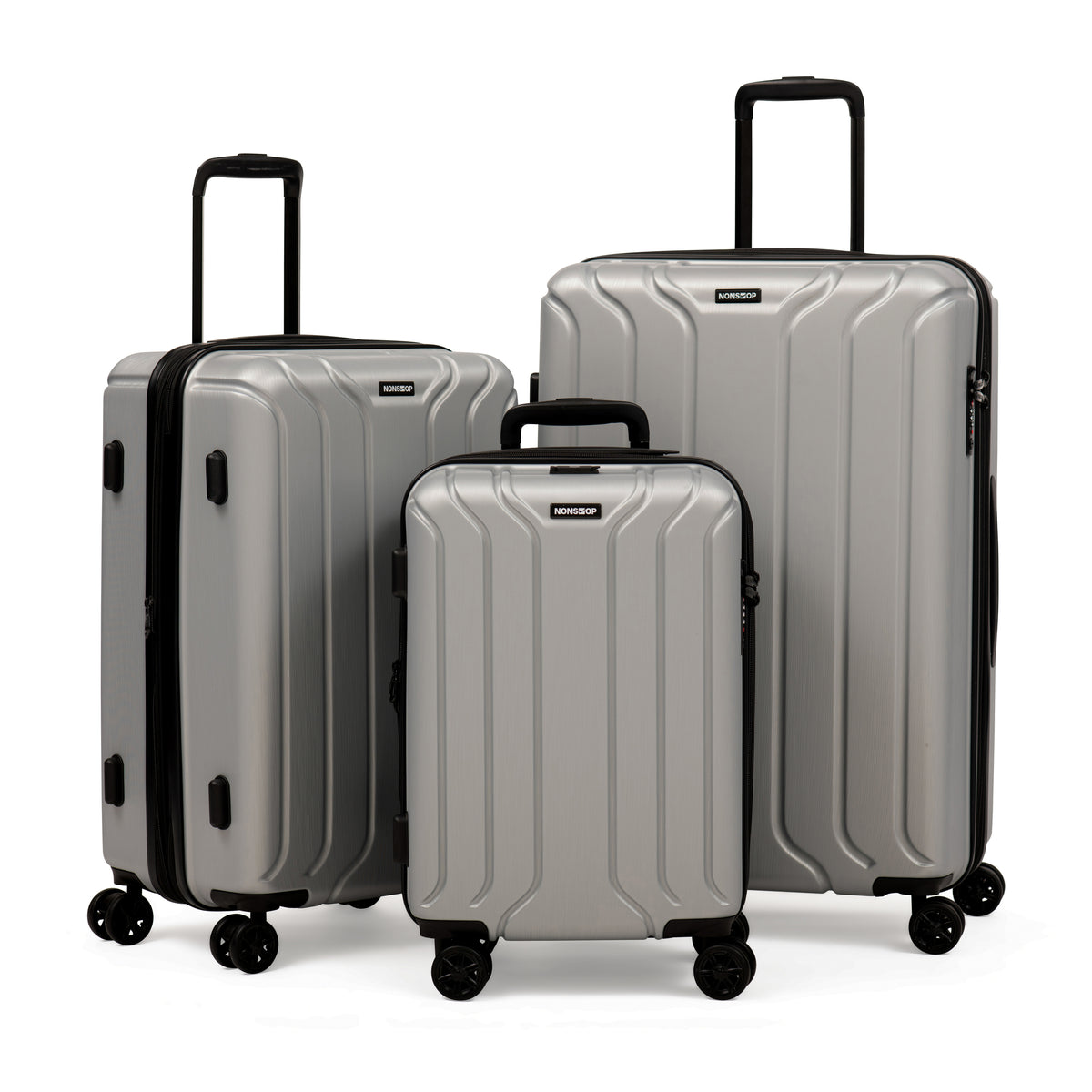 NEW YORK 3 Piece Set (20"/24"/28") 4-Wheel Luggage Set + 3 packing cubes